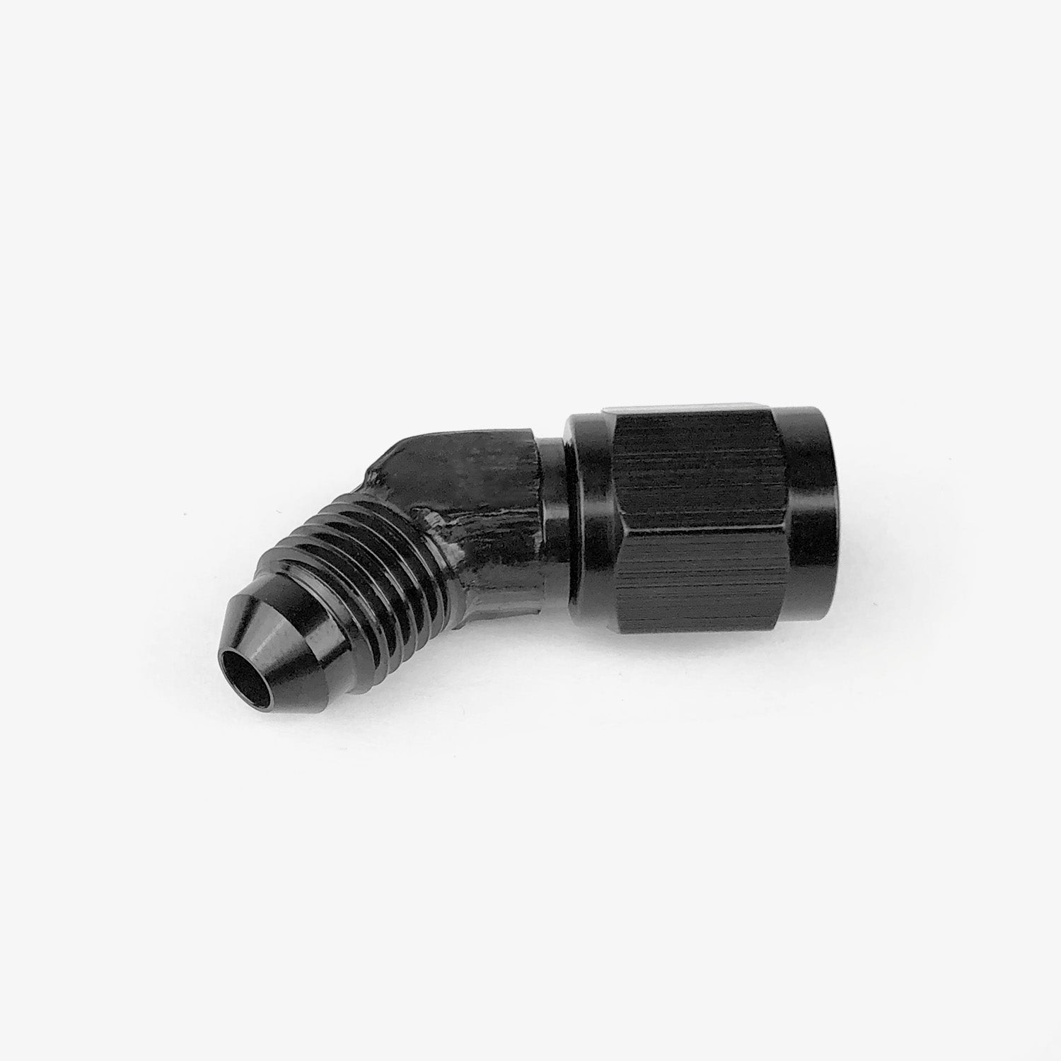 4AN Male To 4AN Female Swivel 45 Degree Fitting