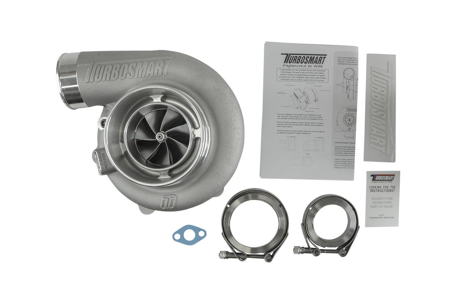 Turbosmart TS-2 Turbocharger Water Cooled 6466 V-Band Reverse Rotation 0.82AR Externally Wastegated