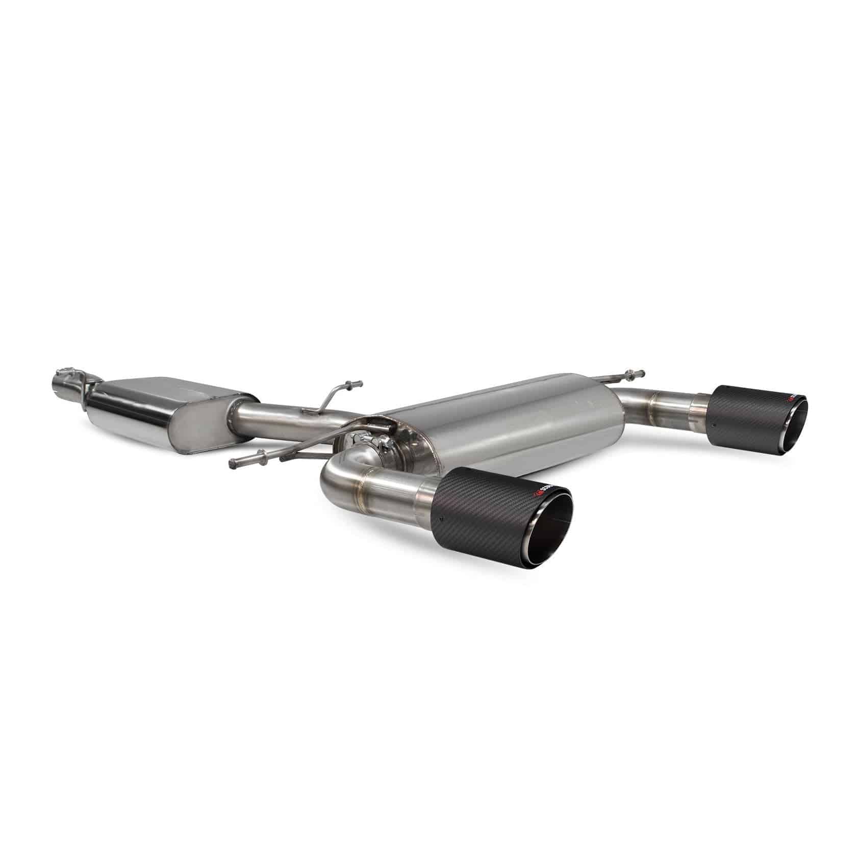 Audi TT MK3 2.0 TFSi Quattro Non GPF Model Only Resonated cat-back system with no valves SAU086CF Scorpion Exhaust