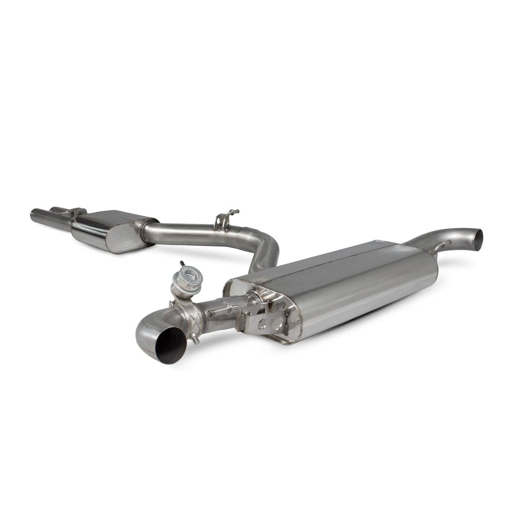 Audi TT RS MK2 Resonated cat-back system with valve SAU077 Scorpion Exhaust