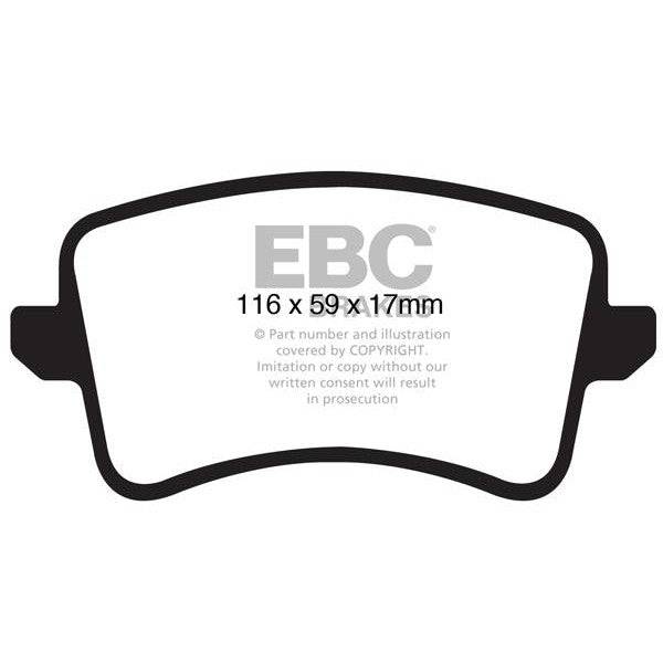 EBC Audi B8 Redstuff Sport Rear Brake Pads - TRW Caliper (Inc. A4, S5, S4 & A5)