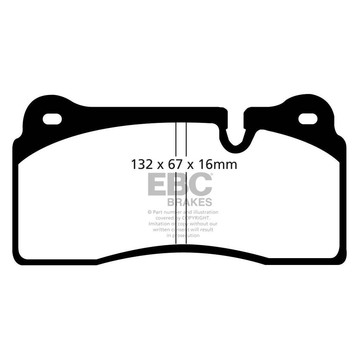 EBC Audi BMW Lamborghini Redstuff Sport Rear Brake Pads - Brembo Caliper (Inc. 4S R8, F87 M2 Competition, LP560-4 Gallardo & LP640 Murcielago)