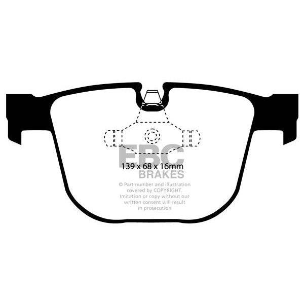 EBC BMW E60 E63 E64 E65 Redstuff Sport Rear Brake Pads - ATE Caliper (Inc. 550i, 650i, 750i & M3)