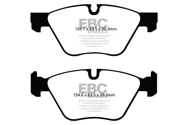 EBC BMW E84 E89 E90 E91 Redstuff Sport Front Brake Pads - ATE Caliper (Inc. 316i, 318i, X1 25i & Z4 30i)
