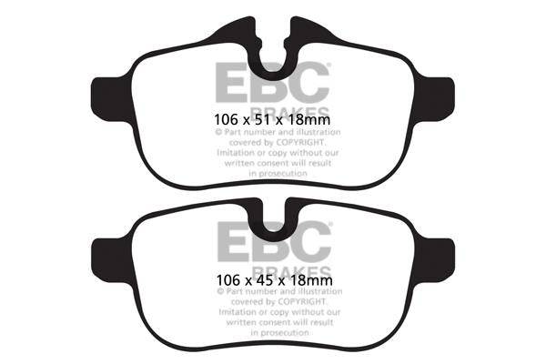 EBC BMW E89 Redstuff Sport Rear Brake Pads - TRW Calliper (Inc. Z4 18i, Z4 20i, Z4 28i & Z4 30i)