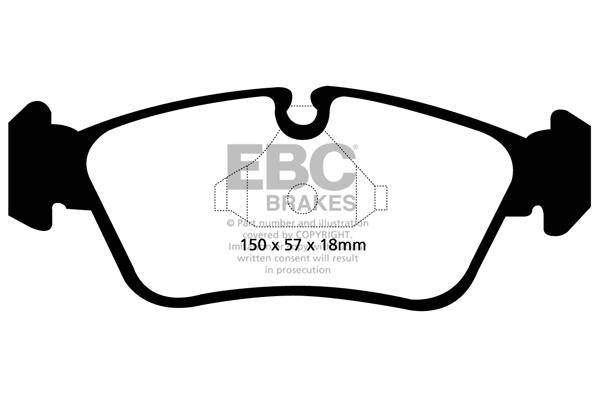 EBC BMW E90 E91 Redstuff Sport Front Brake Pads - ATE Caliper ( 316i, 318i & 320i)