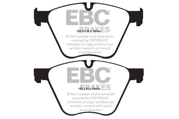EBC BMW F01 F02 F04 F06 Redstuff Sport Front Brake Pads - ATE Caliper (Inc. 550i GT, 730i, 760i & ActiveHybrid 7)