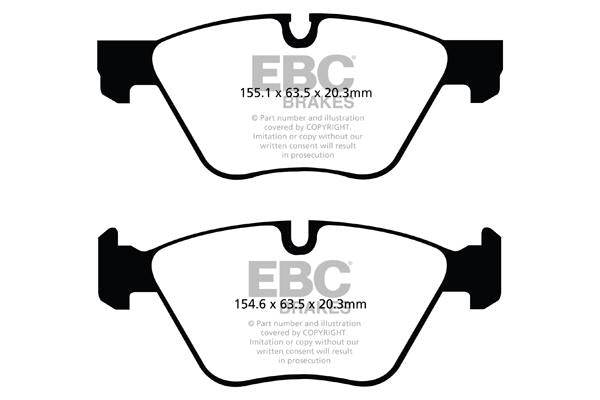 EBC BMW F10 F11 Redstuff Sport Front Brake Pads - ATE Caliper (Inc. 518i, 520i, 523i & 525i)