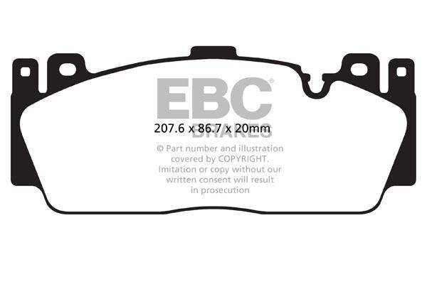 EBC BMW F10 F12 F13 F87 Redstuff Sport Front Brake Pads - Brembo Caliper (M2 Competition, M5 & M6)