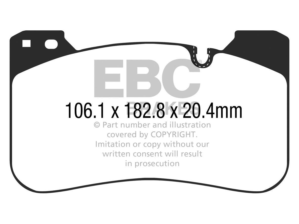 EBC BMW F90 M5 Redstuff Sport Front Brake Pads - Brembo Caliper