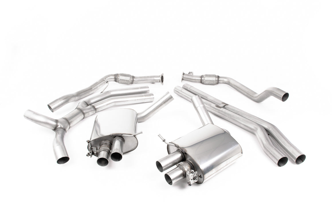 Milltek Cat Back Exhaust Black for Audi RS4 B9 Non-OPF (18-22)