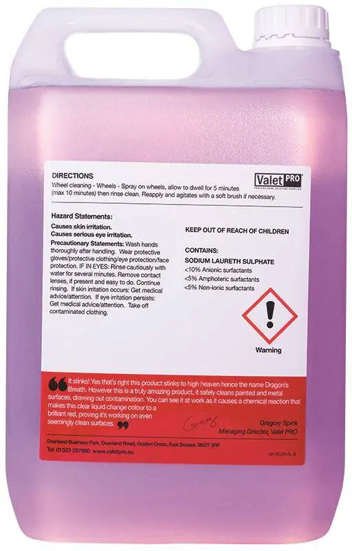ValetPro Dragon's Breath pH Neutral Wheel Cleaner 5L