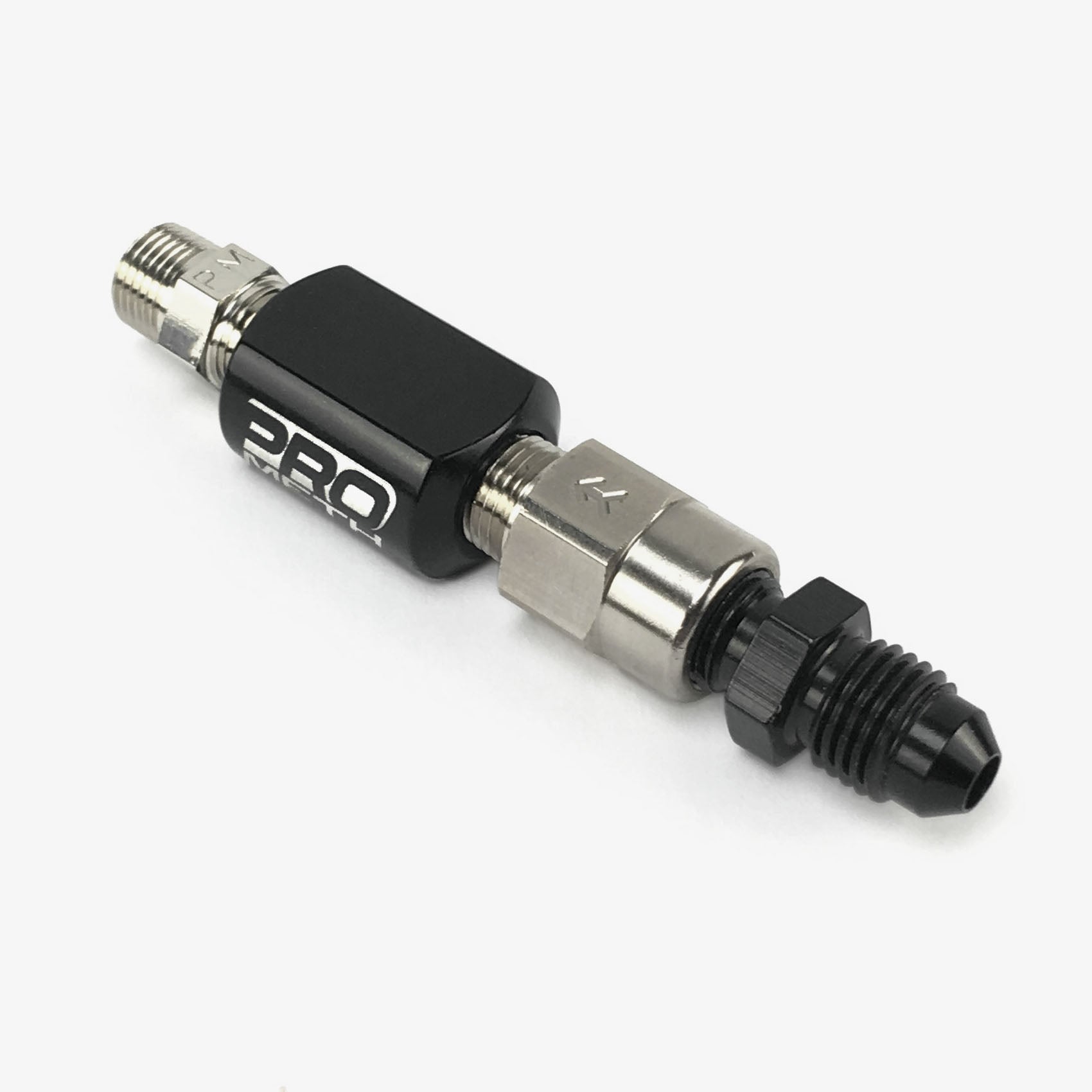 NPT Straight Nozzle Holder With Check Valve & 4AN Fitting