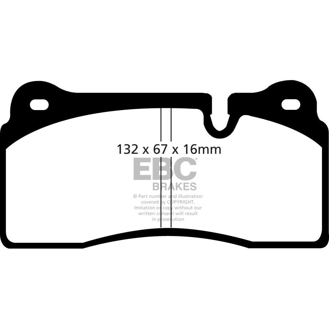 EBC Audi BMW Lamborghini Yellowstuff Street and Track Rear Brake Pads - Brembo Caliper (Inc. 4S R8, F87 M2 Competition, LP560-4 Gallardo & LP640 Murcielago)