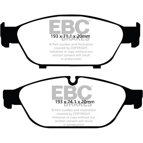 EBC Audi C7 D4 Yellowstuff Street and Track Front Brake Pads - ATE Caliper (A6, A7 & A8)