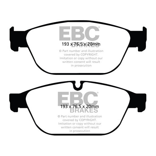 EBC Audi D4 B8 Yellowstuff Street and Track Front Brake Pads - ATE Caliper (A8 & SQ5)