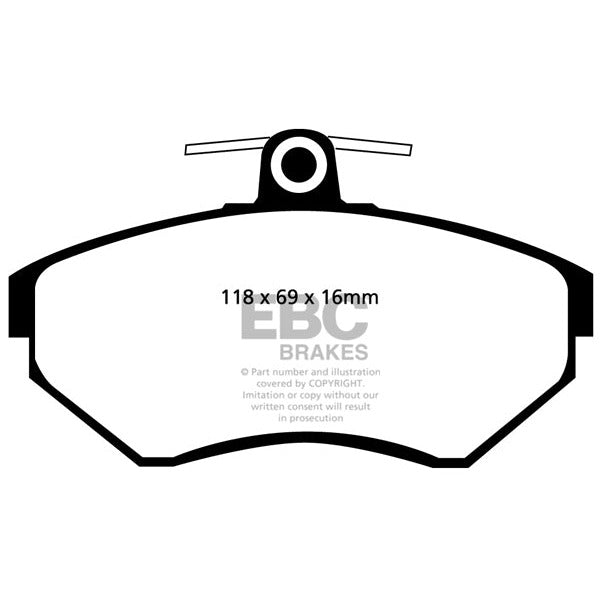 EBC Audi Volkswagen Yellowstuff Street and Track Front Brake Pads - TRW Caliper (Inc. B5 A4, MK3 Golf, Lupo & B4 Passat)