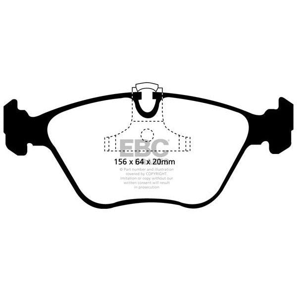 EBC BMW E46 E34 E39 Redstuff Sport Front Brake Pads - ATE Caliper (Inc. 330i, 520i, 525i & 530i)