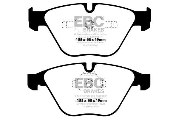 EBC BMW E90 E92 Orangestuff Race Front Brake Pads - ATE Caliper (Inc. 325i, 330i, 335i & 335d)