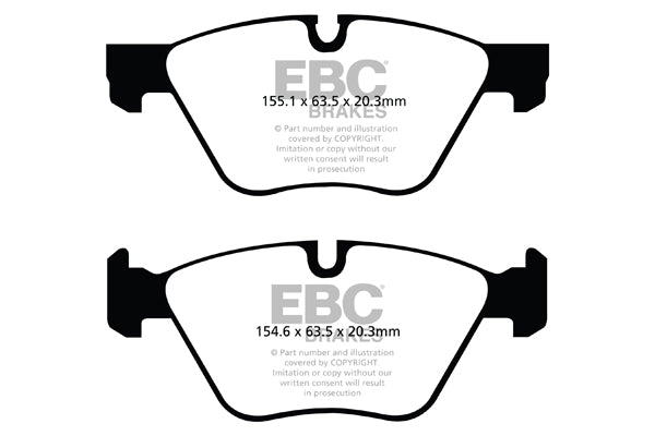 EBC BMW F10 F11 Yellowstuff Street and Track Front Brake Pads - ATE Caliper (Inc. 518i, 520i, 523i & 525i)