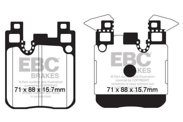 EBC BMW F20 F21 Orangestuff 9000 Series Rear Race Brake Pads (M135i & M140i)