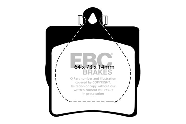 EBC Chrysler Mercedes-Benz Yellowstuff Street and Track Rear Brake Pads - ATE Caliper (Inc. Crossfire, W203 C240, CLC203 CLC220 & W210 E300d)