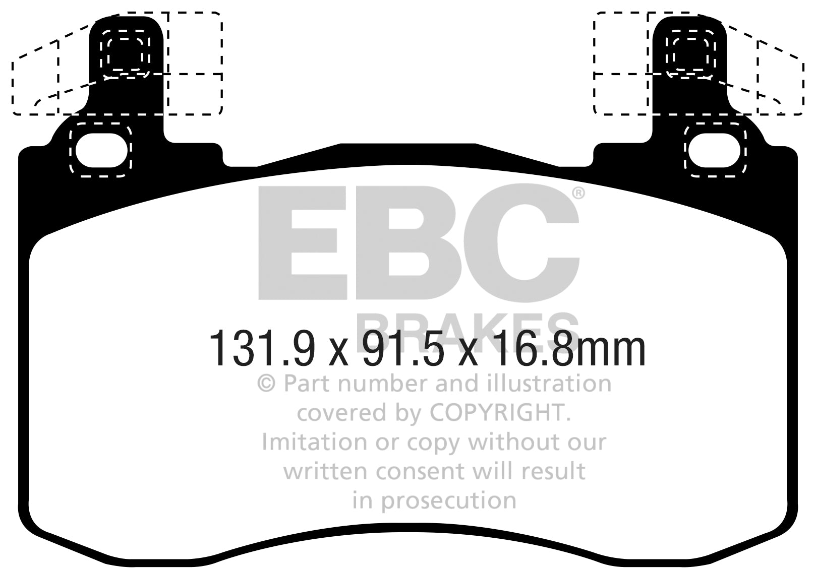 EBC GENESIS KIA Yellowstuff Street and Track Front Brake Pads - Brembo Caliper (G70 & Stinger)