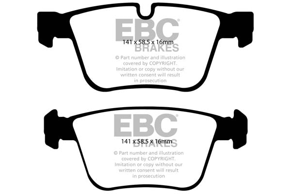 EBC Mercedes-Benz C216 W164 W251 Yellowstuff Street and Track Rear Brake Pads - ATE Caliper (Inc. CL63 AMG, ML63 AMG, R63 AMG & S63 AMG)