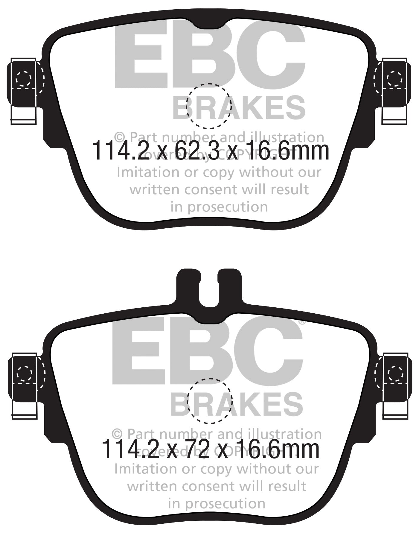 EBC Mercedes-Benz C257 W/S213 A/C238 Yellowstuff Street and Track Rear Brake Pads (Inc. CLS400d, CLS350d, E300e & E400 TD)