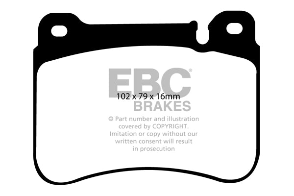 EBC Mercedes-Benz W203 C209 R171 CLC203 Yellowstuff Street and Track Front Brake Pads - Brembo Caliper (Inc. C320, C350, CLK350 & SLK350)