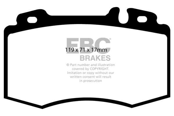 EBC Mercedes-Benz W203 C215 C209 W211 Yellowstuff Street and Track Front Brake Pads - Brembo Caliper (Inc. C320, E300, S320 & SL280)