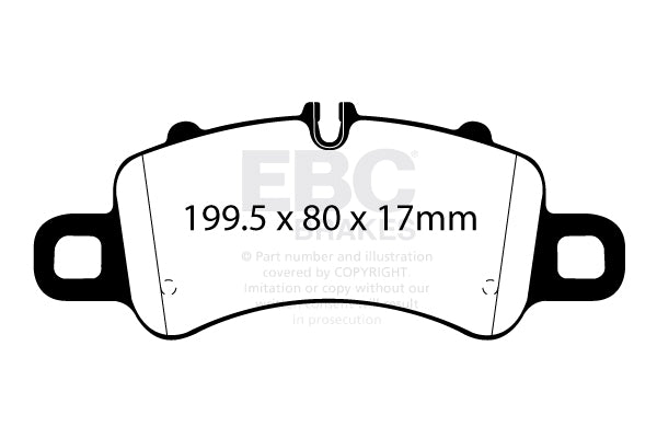 EBC Porsche 991/2 718 Yellowstuff Street and Track Front Brake Pads - Brembo Caliper (Inc. Carrera, Carrera 4, Boxster GTS & Cayman GTS)