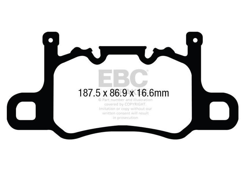 EBC Porsche 991 991/2 981 Bluestuff NDX Trackday Rear Brake Pads - Brembo Caliper (Inc. 911 GT3, 911 GT3 RS, 911 Turbo S & Cayman GT4)