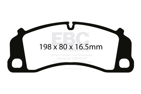 EBC Porsche 991 991/2 981 Yellowstuff Street and Track Front Brake Pads - Brembo Caliper (Inc. 911 Turbo S, 911 GT3, 911 GT3 RS & Cayman GT4)