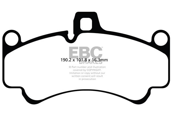 EBC Porsche 996 997 Orangestuff Race Front Brake Pads - Brembo Caliper (Inc. 911 Turbo, 911 Turbo S, 911 GT2 & 911 GT3)