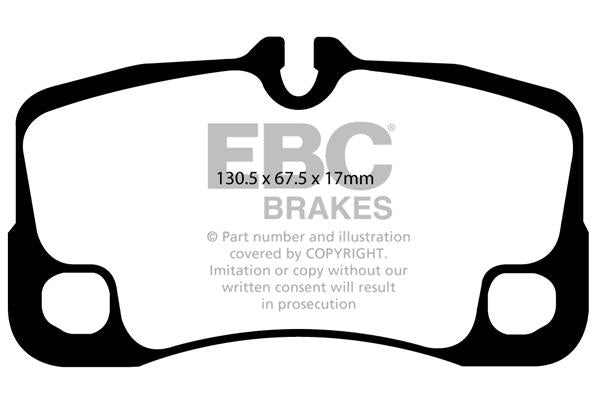 EBC Porsche 997 Bluestuff NDX Trackday Rear Brake Pads - Brembo Caliper (Inc. 911 Carrera 4, 911 GT3, Carrera 4 Targa & 911 Turbo S)
