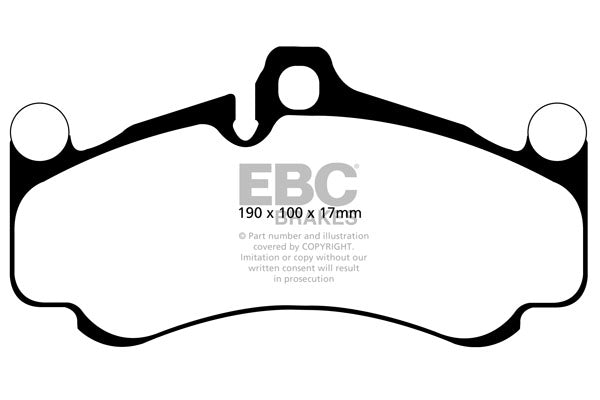 EBC Porsche 997 Yellowstuff Street and Track Front Brake Pads - Brembo Caliper (911 GT3 & 911 GT3 RS)