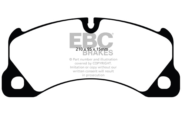 EBC Porsche Volkswagen Yellowstuff Street and Track Front Brake Pads - Brembo Caliper (Inc. 9PA Cayenne, Macan, 970 Panamera & Touareg)