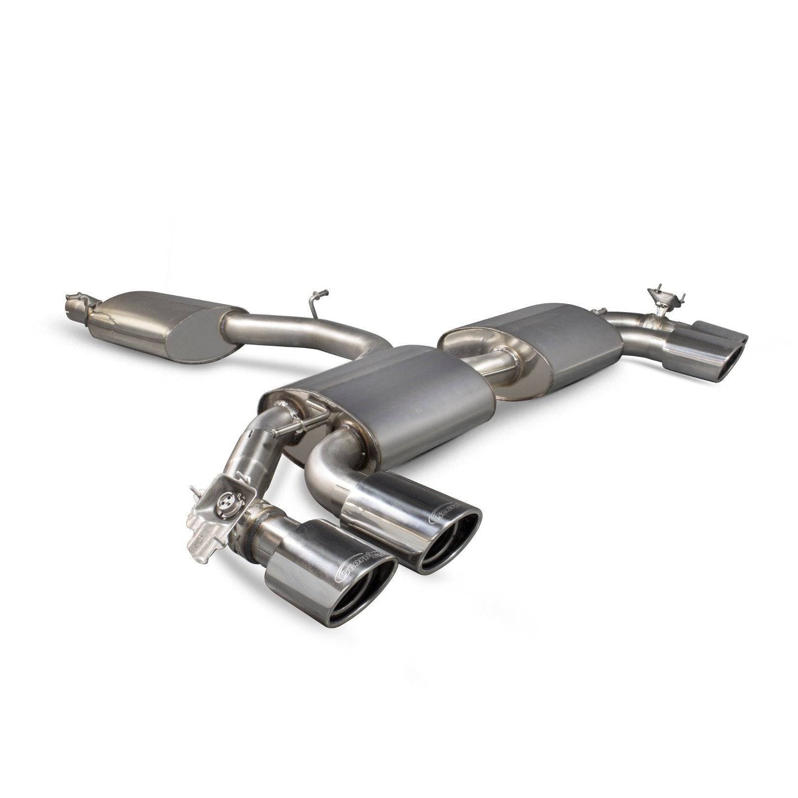 Audi TT S Mk3 Non GPF Model Only Reasonated cat-back (with valves) SAU055 Scorpion Exhaust