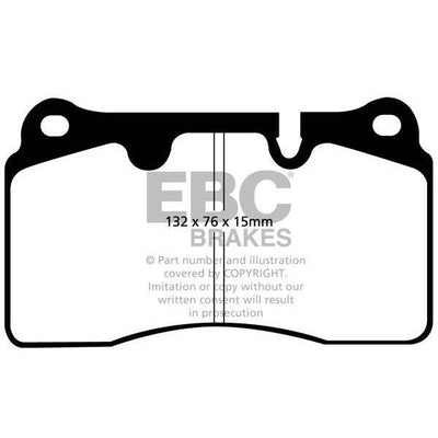 EBC AC Aston Martin BMW Volkswagen Bluestuff NDX Trackday Front Brake Pads - Brembo Caliper (Inc. MK VI, Vantage, E39 Alpina & Touareg I)