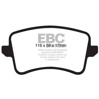 EBC Audi B8 Redstuff Sport Rear Brake Pads - TRW Caliper (Inc. A4, S5, S4 & A5)
