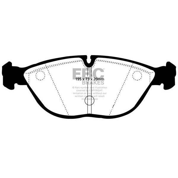 EBC Audi BMW Mercedes Volkswagen Redstuff Sport Front Brake Pads - ATE Caliper (Inc. D2 A8, E38 750i, W210 E430 & MK4 Golf)