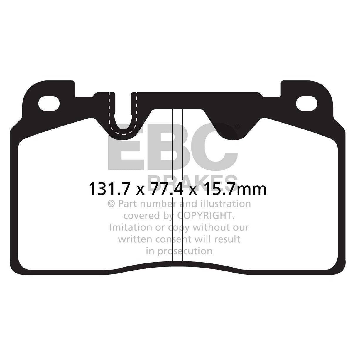 EBC Audi Redstuff Sport Front Brake Pads - Brembo Caliper (C7 A6 & C7 A7)