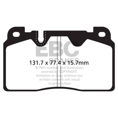 EBC Audi Redstuff Sport Front Brake Pads - Brembo Caliper (C7 A6 & C7 A7)