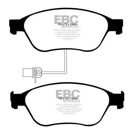 EBC Audi Volkswagen Redstuff Sport Front Brake Pads - ATE Caliper (D3 A8, C6 S6, D3 S8 & Phaeton)