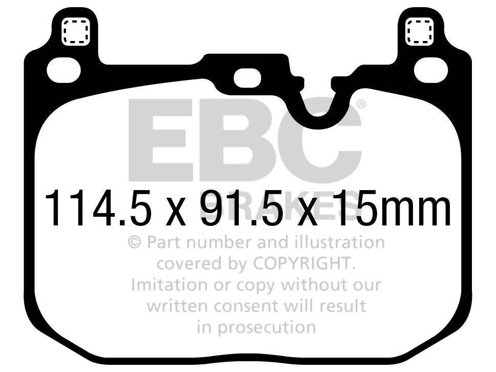 EBC BMW F40 M135ix Redstuff Sport Front Brake Pads - Brembo Caliper