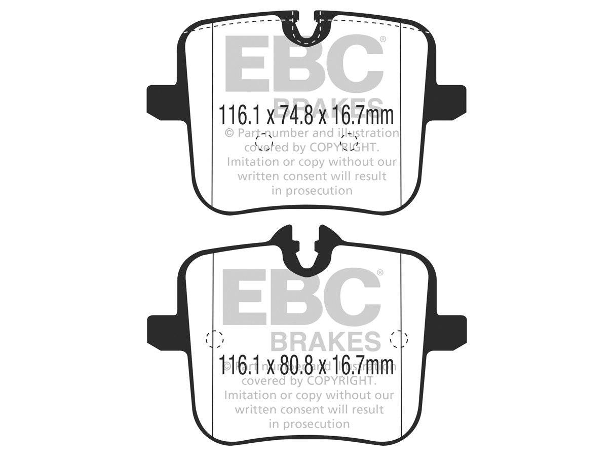 EBC BMW F90 M5 Redstuff Sport Rear Brake Pads - TRW Caliper