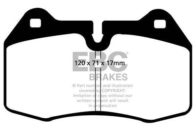 EBC BMW Lamborghini Maserati Nissan Redstuff Sport Front Brake Pads - Brembo Caliper (Inc. E38 725i, Diablo, AM336 Ghibli & R32 Skyline GTR)
