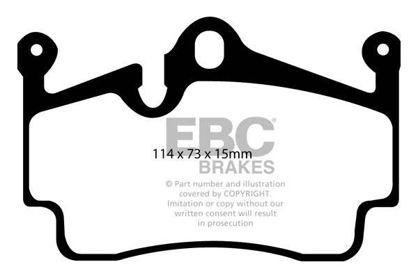 EBC Porsche 987 981 718 Redstuff Sport Rear Brake Pads - Brembo Caliper (Inc. Boxster S, Boxster GTS, Cayman R & Cayman GTS)