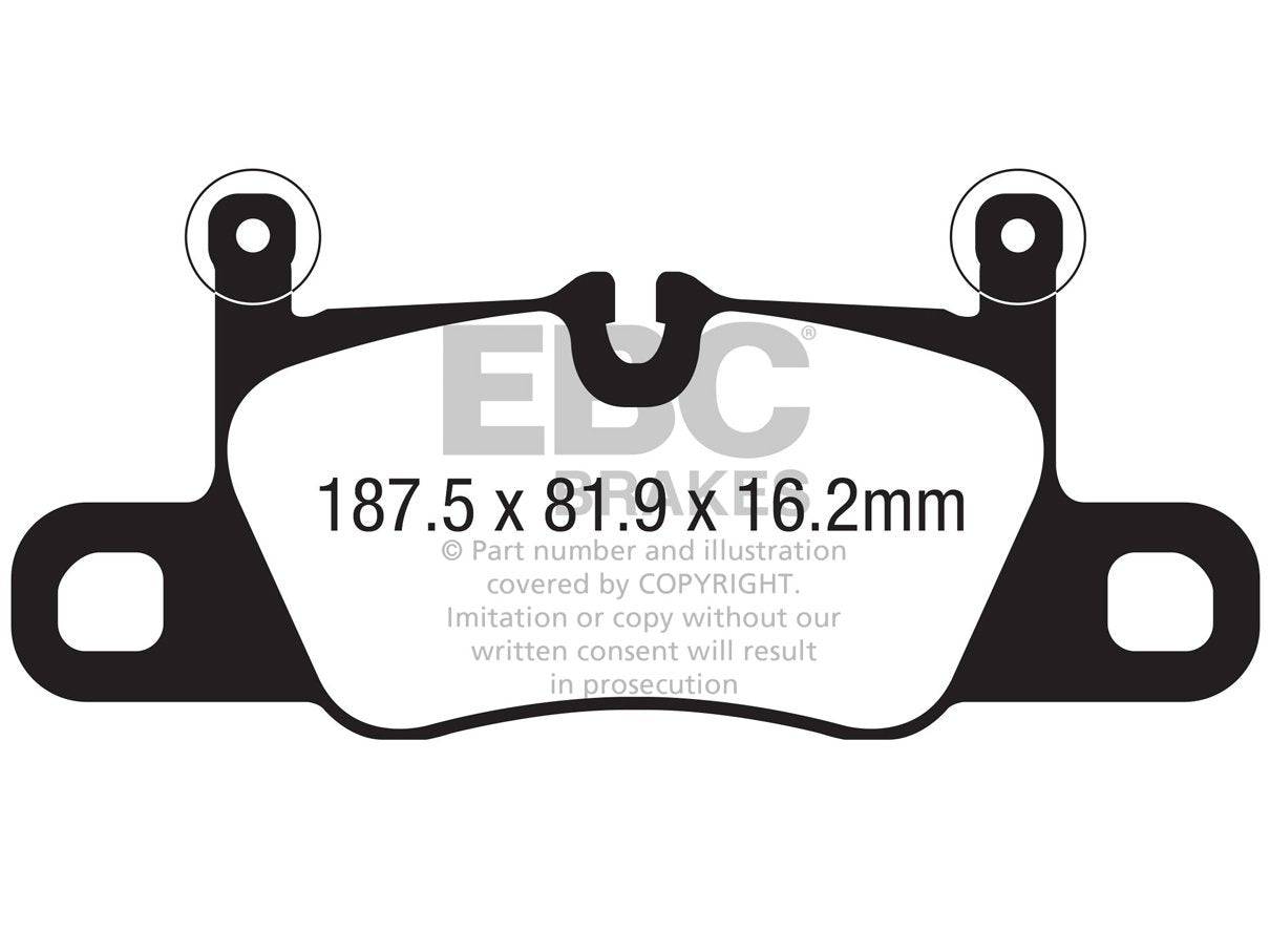 EBC Porsche 991 992 Redstuff Sport Brake Pads - Brembo Caliper (Inc. 911 Carrera 4 GTS, 911 Carrera 4, 911 Carrera 4S & 911 Carrera GTS)